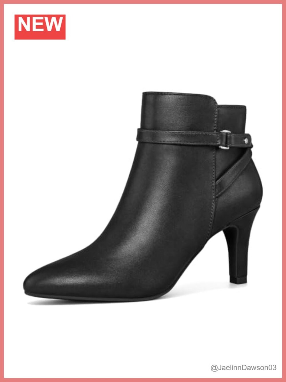 Women's Pointed Toe Stiletto Ankle Boots Strappy Booties Side Zip